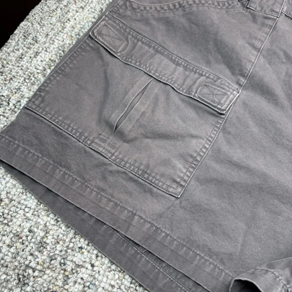 Cabelas Shorts Mens 48 Cargo Hiking Outdoors Elastic Waist Cotton Gray
